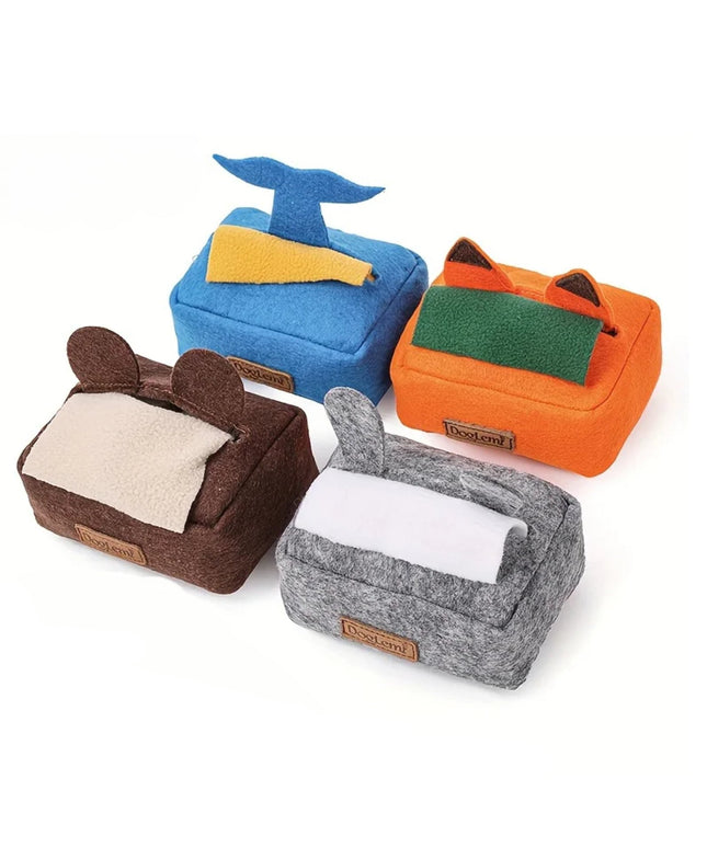 Tissue Box Nosework Dog Toy