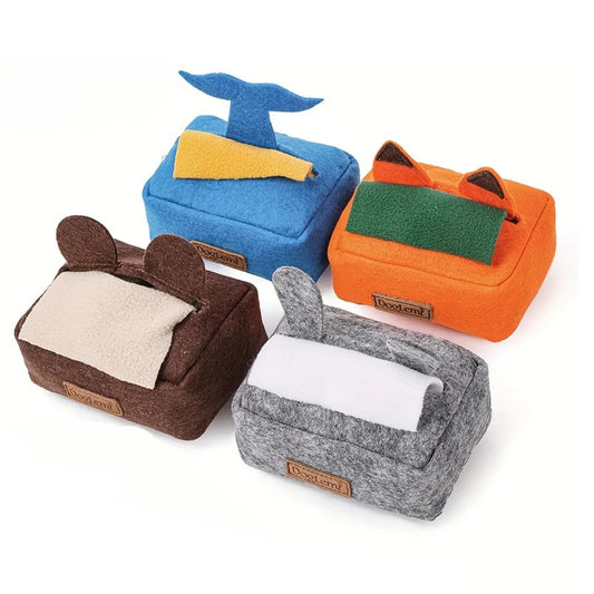 Tissue Box Nosework Dog Toy
