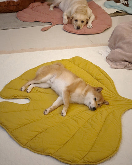 Cozy Leaf Blanket Dog Mat Bed