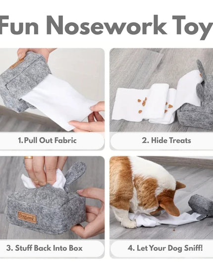Tissue Box Nosework Dog Toy