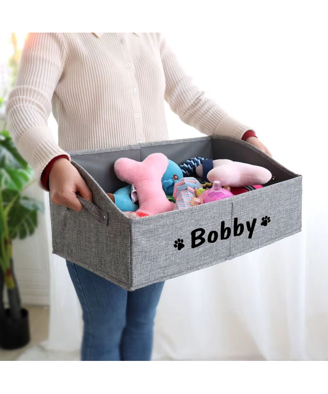 Personalized Foldable Pet Toy Basket
