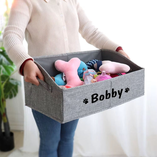 Personalized Foldable Pet Toy Basket