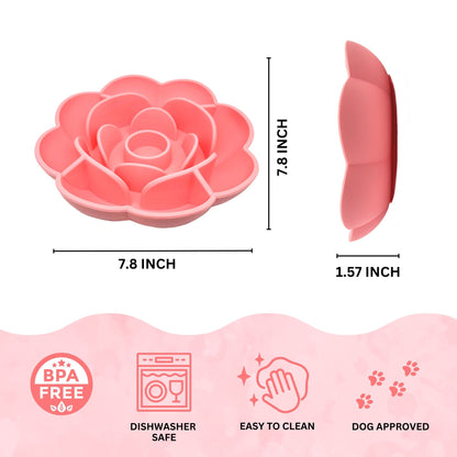 Rose Silicone Lick Mat Slow Feeder