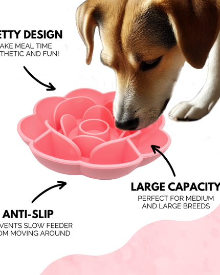 Rose Silicone Lick Mat Slow Feeder
