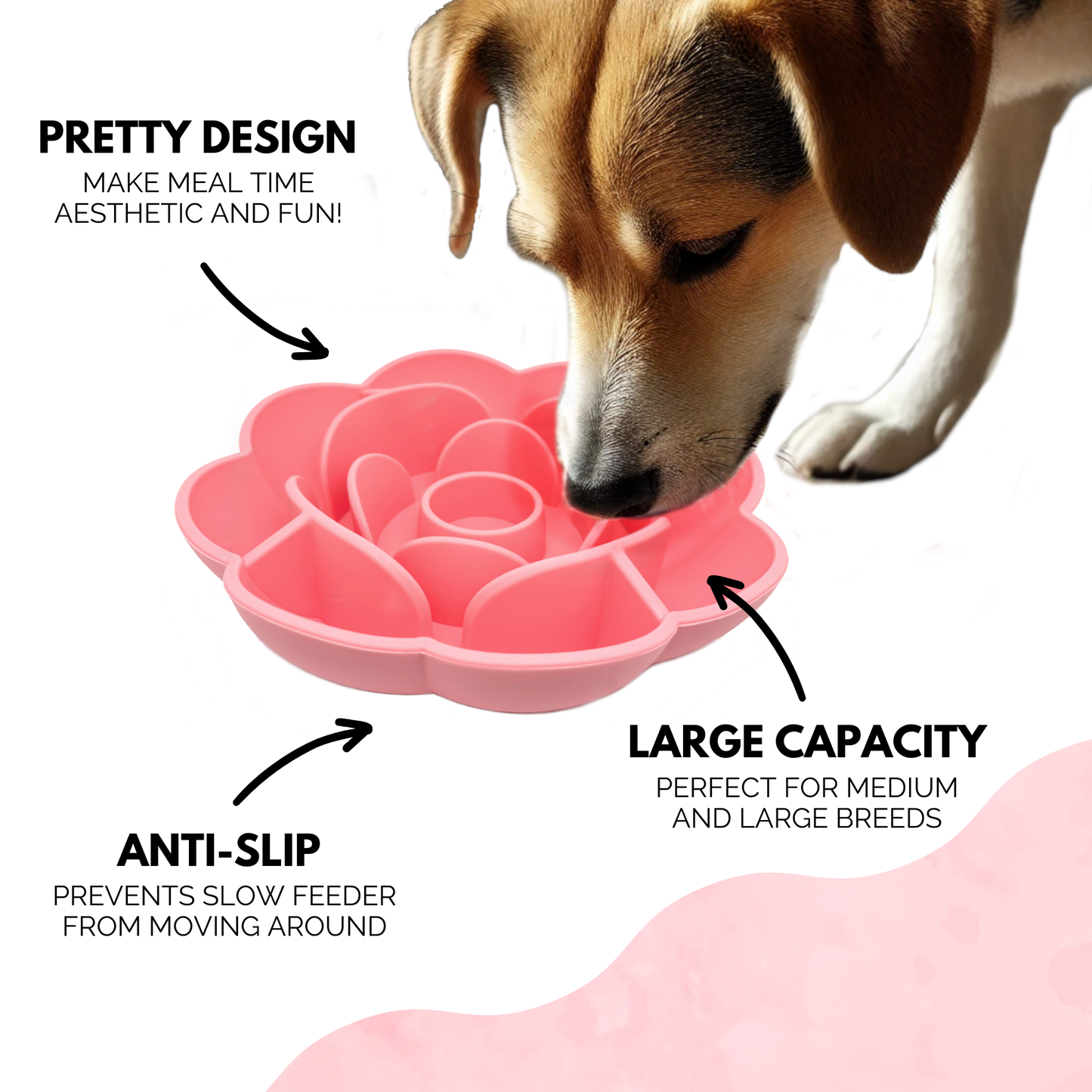 Rose Silicone Lick Mat Slow Feeder