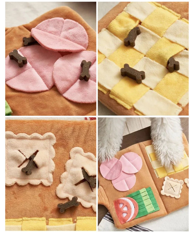 Cute Lunch Menu Interactive Nosework Dog Toy