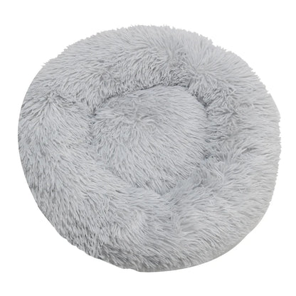 Round Soft Plush Fluffy Dog Pet Bed