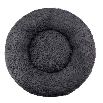 Round Soft Plush Fluffy Dog Pet Bed