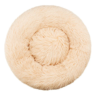 Round Soft Plush Fluffy Dog Pet Bed