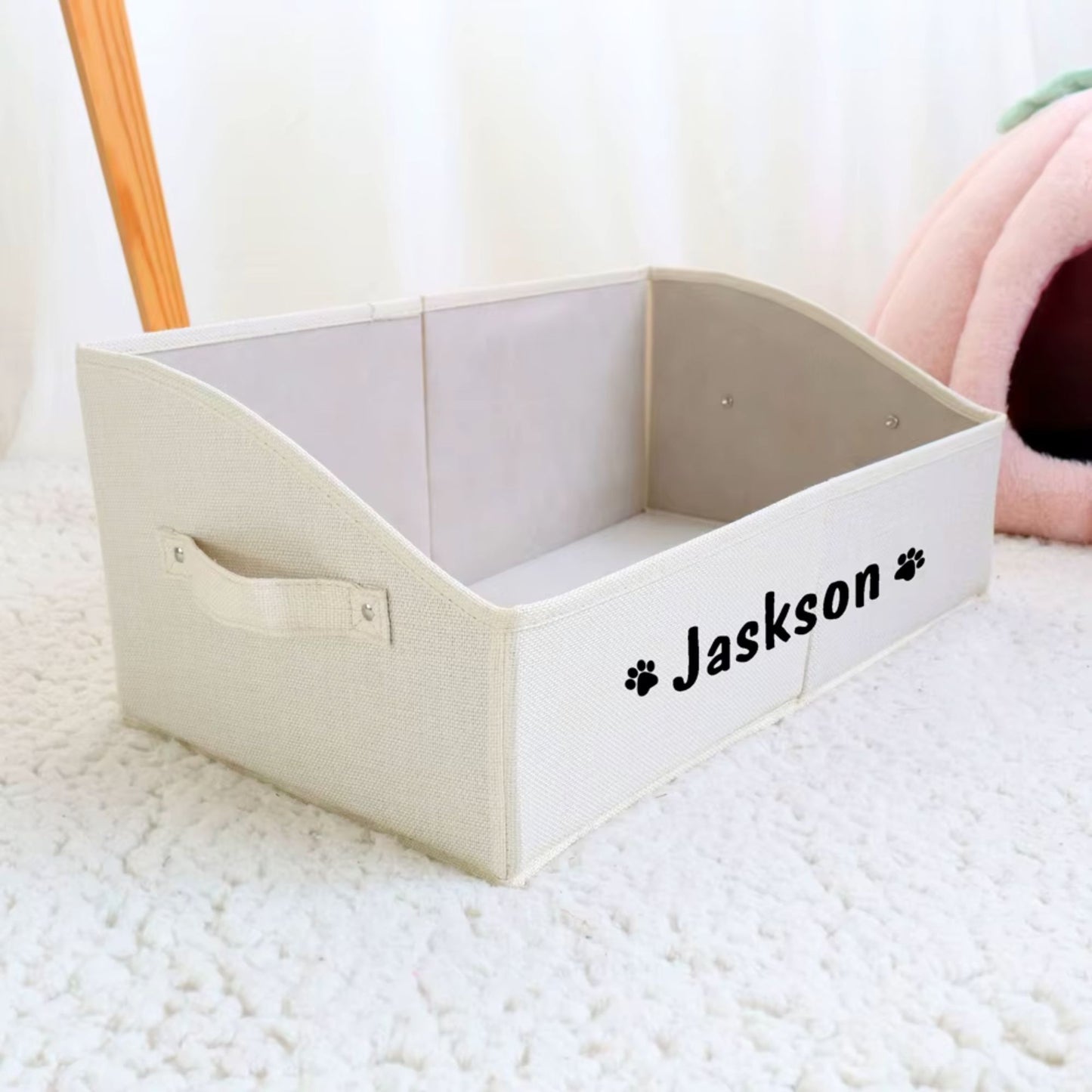 Personalized Foldable Pet Toy Basket