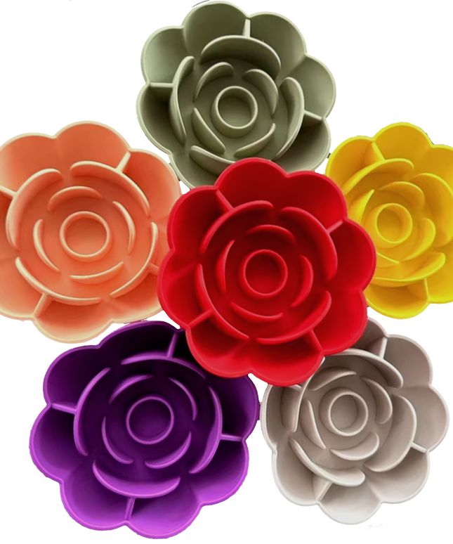 Rose Silicone Lick Mat Slow Feeder