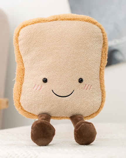 Toast Croissant Bread Squeaky Plush Dog Toy