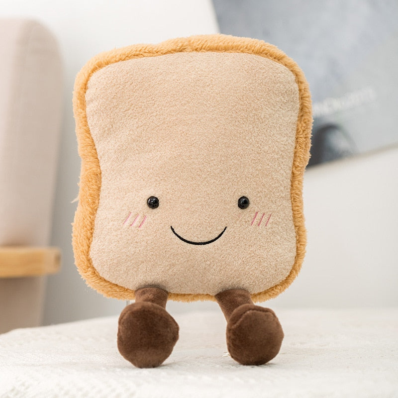 Cute Pet Squeaky Croissant Bread Shaped Plush Hidden Food Interactive  Sniffing Dog Toys Squeaker Bite Toys Chew Toy CROISSANT BREAD 