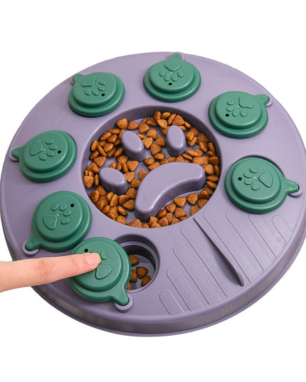 Rotating Lids Dog Puzzle Treat Toy