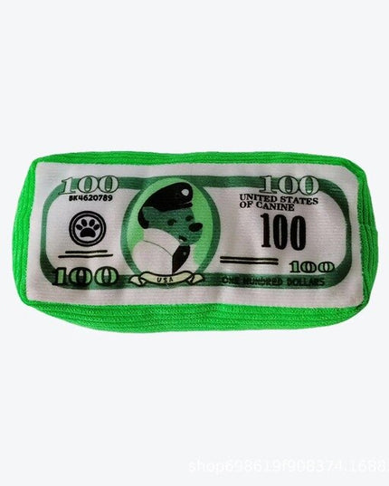 Money Stack Squeaky Plush Dog Toy