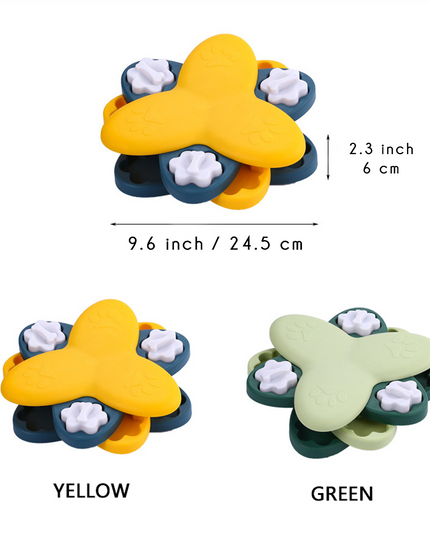 3-Layer Rotating Puzzle Interactive Slow Feeder