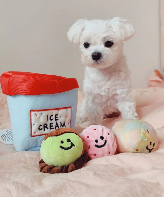 Ice Cream Bucket Interactive Dog Toy