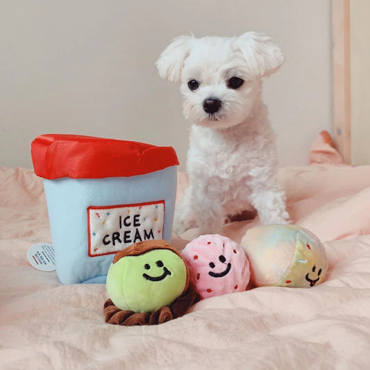 Ice Cream Bucket Interactive Dog Toy