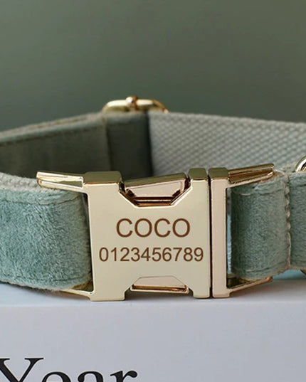 Mint Green Personalized Bow Tie Collar