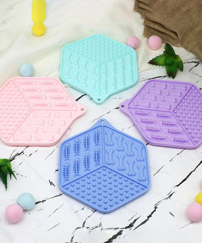 Hexagon Silicone Lick Mat