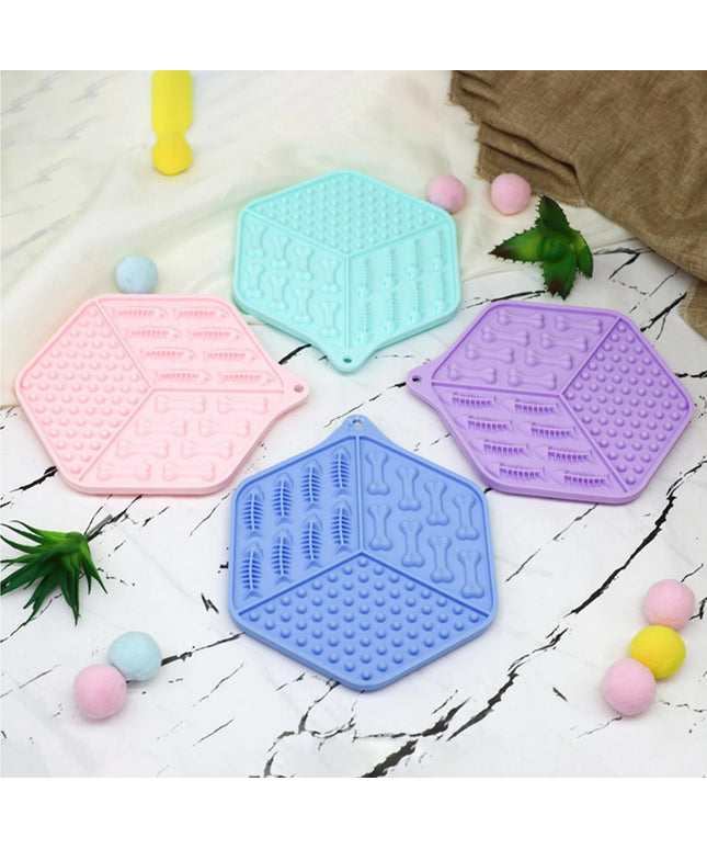 Hexagon Silicone Lick Mat
