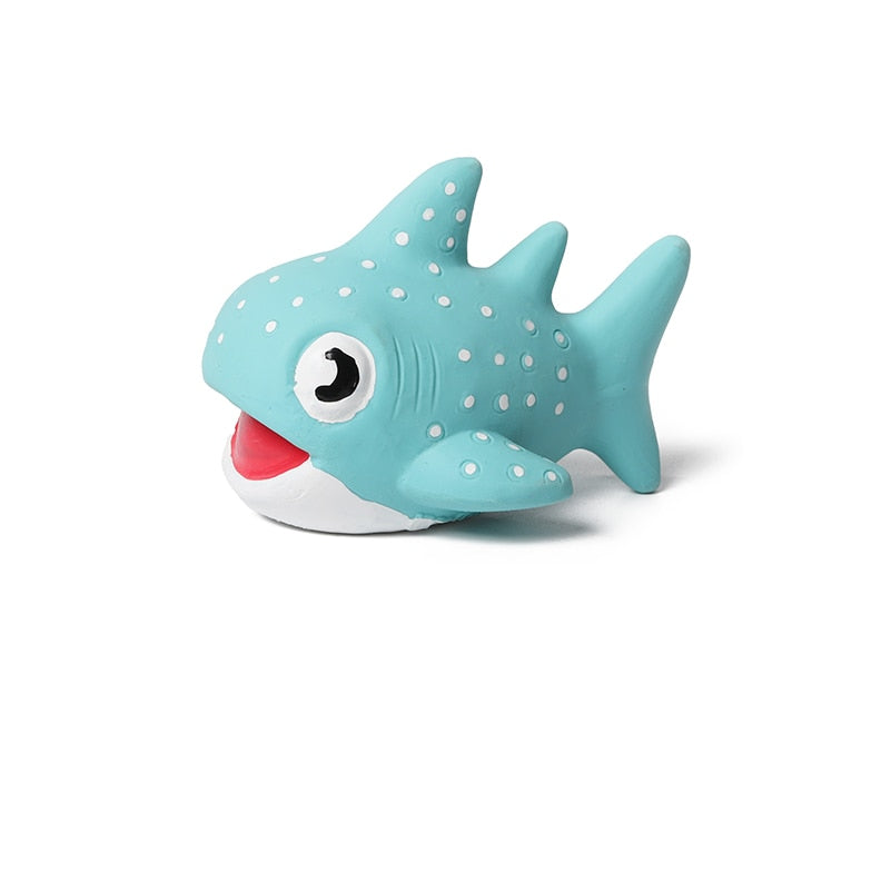 Rubber shark 2025 dog toy