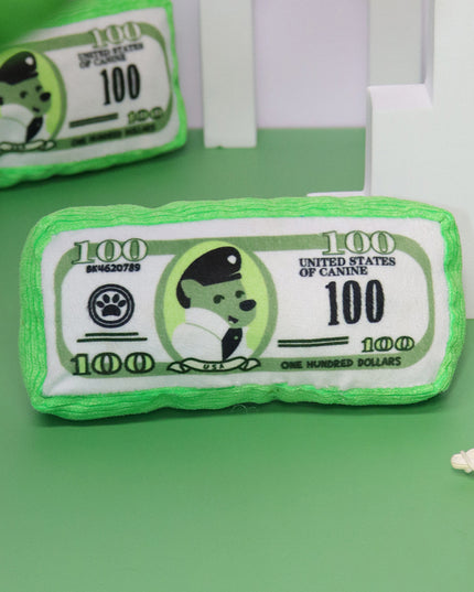 Money Stack Squeaky Plush Dog Toy