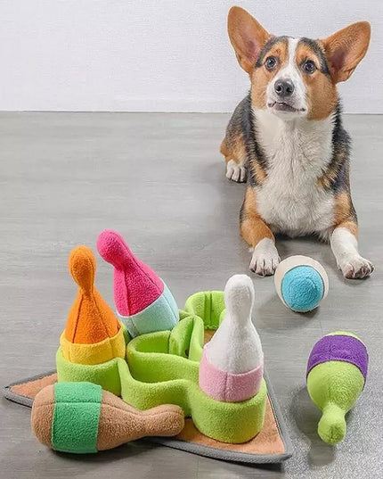 Bowling Pin Interactive Nosework Dog Toy