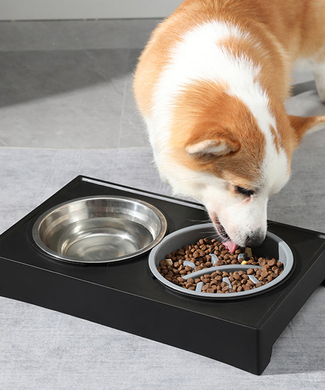Multi-level Adjustable Elevated Dog Table and Bowls – WOOFELITE