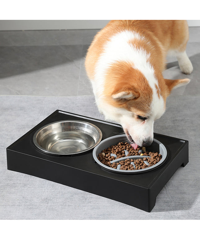 Multi-level Adjustable Elevated Dog Table and Bowls