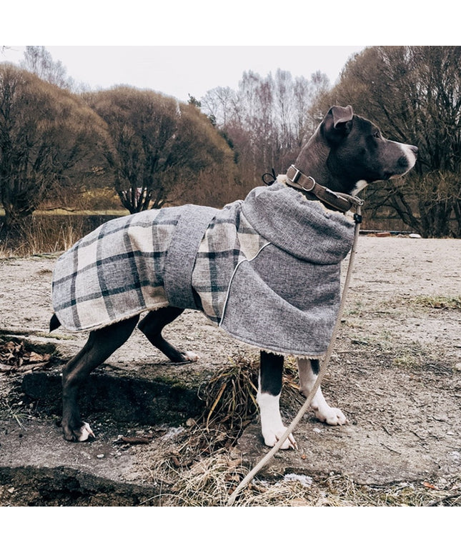 Plaid Fleece Jacket for Medium Large Dogs