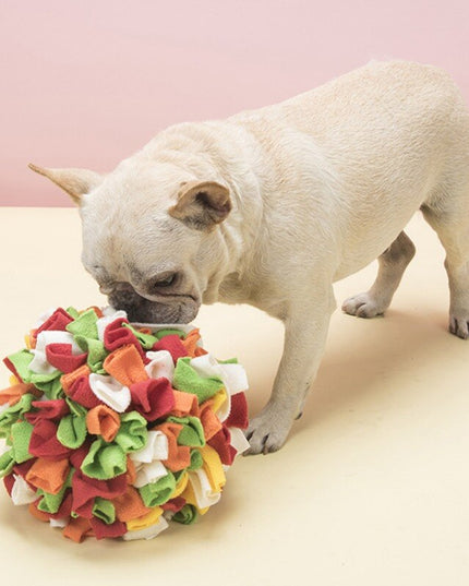 Fleece Knotted Snuffle Ball Nosework Dog Toy