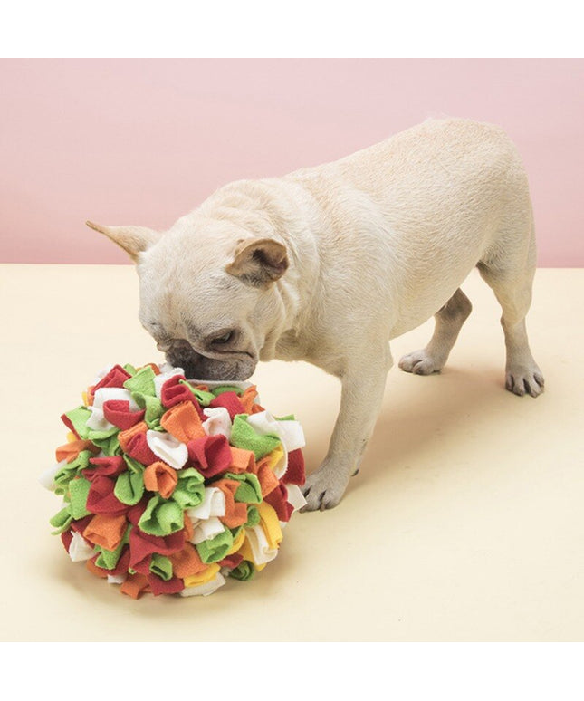Fleece Knotted Snuffle Ball Nosework Dog Toy