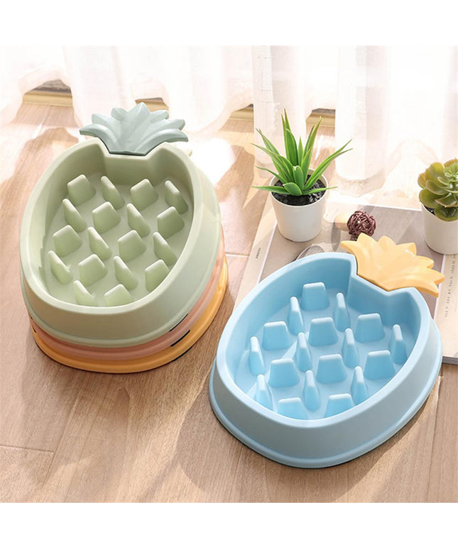 Cute Pineapple Slow Feeder Bowl