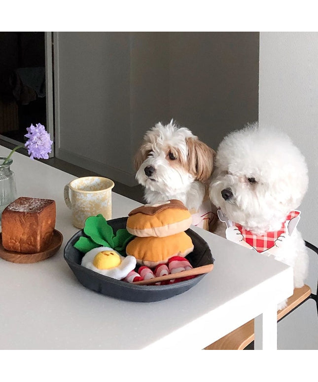 Breakfast Food Interactive Dog Toy