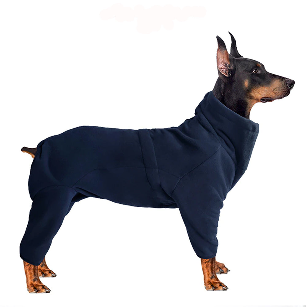 Blue Fleece Onesie Jacket for Dogs