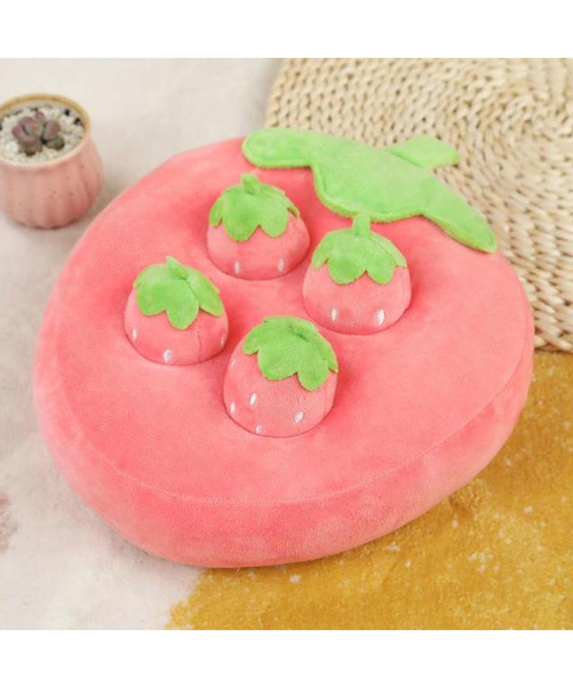 Strawberry Interactive Nosework Dog Toy