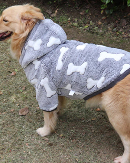 Fluffy Reversible Plaid Hoodie for Dogs