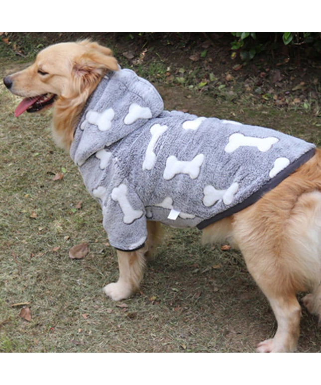 Fluffy Reversible Plaid Hoodie for Dogs