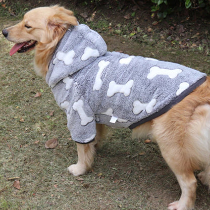 Fluffy Reversible Plaid Hoodie for Dogs