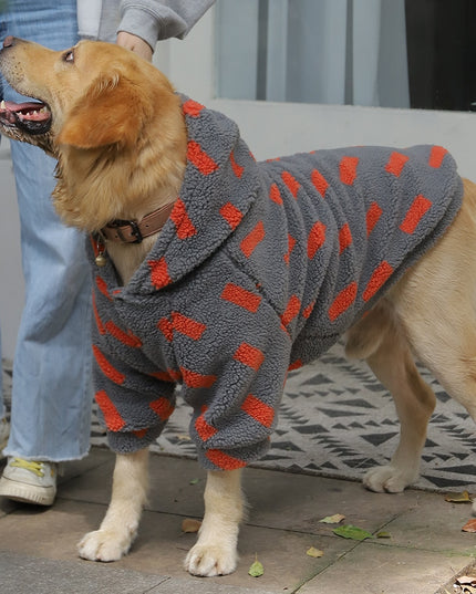 Fluffy Wool Hoodie for Large Dogs