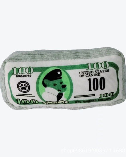 Money Stack Squeaky Plush Dog Toy