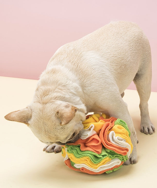 Fleece Snuffle Ball Nosework Dog Toy