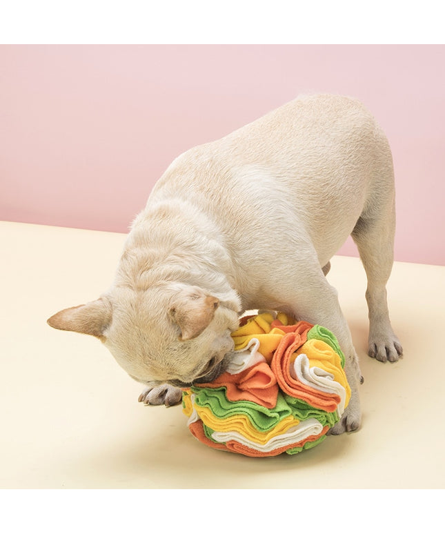 Fleece Snuffle Ball Nosework Dog Toy
