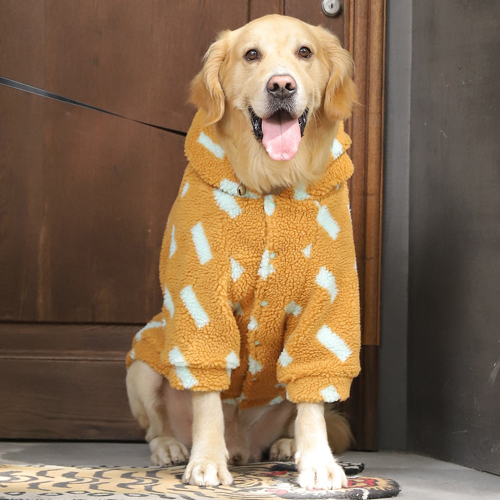 Fluffy Wool Hoodie for Large Dogs