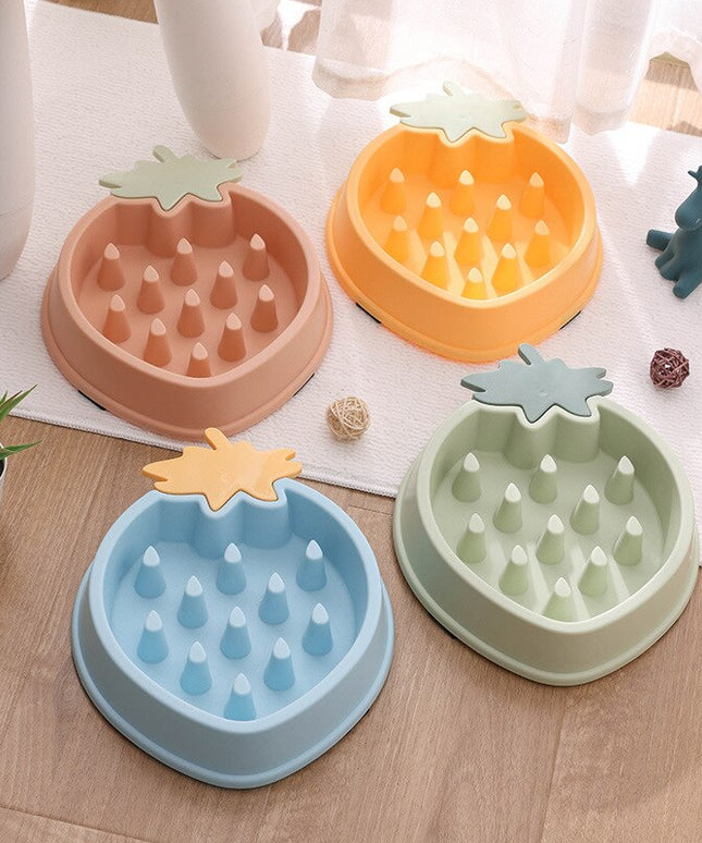 Cute Strawberry Slow Feeder Bowl