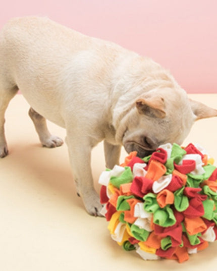 Fleece Knotted Snuffle Ball Nosework Dog Toy