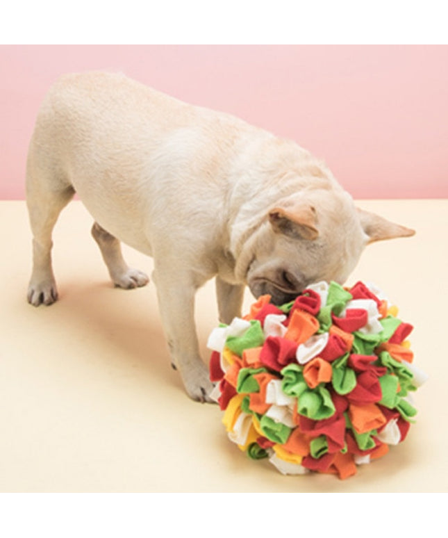 Fleece Knotted Snuffle Ball Nosework Dog Toy