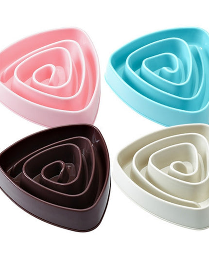 Triangle Spiral Slow Feeder Bowl