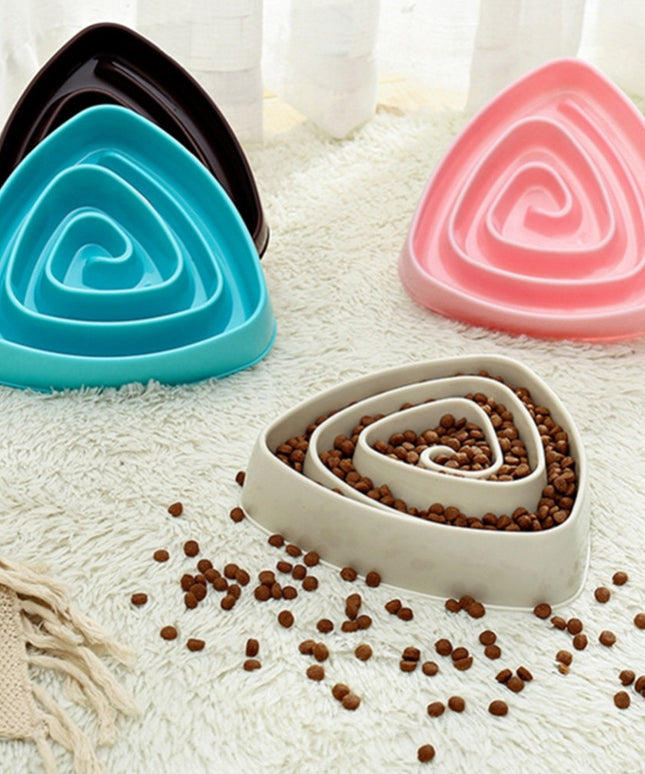 Triangle Spiral Slow Feeder Bowl